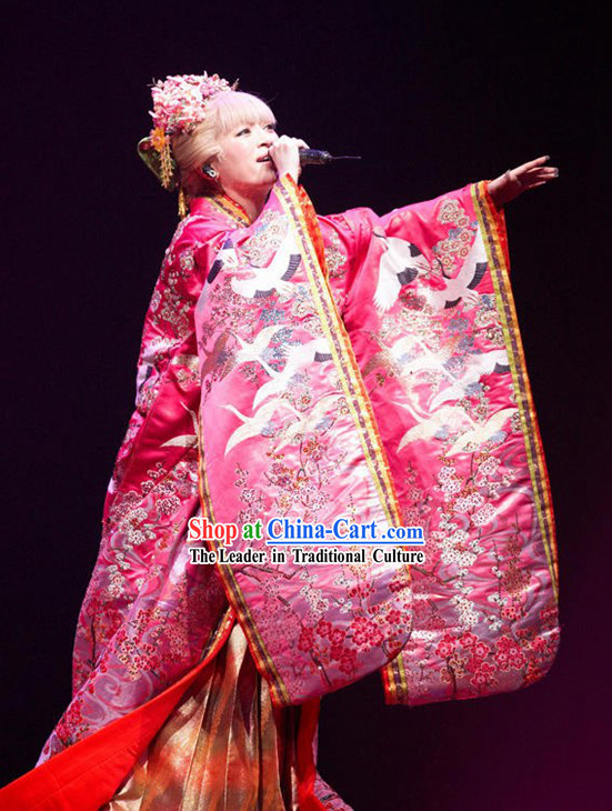 Traditional Japanese Kimono Costume Complete Set