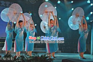 Traditional Chinese Transparent Silk Dance Umbrella