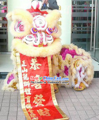 Traditional Kung Fu Martial Arts  Lion Dance Costume Complete Set
