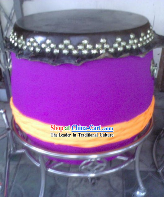 Luminous Purple Drum and Drum Cart