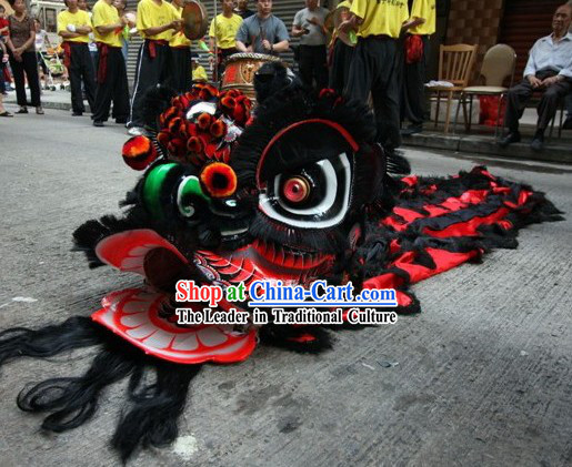 Folk Gwan Gong Lion Dance Mask Costume Complete Set
