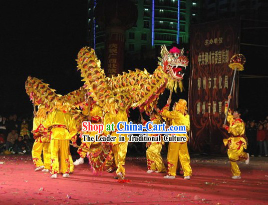 Professional Competition Net Dragon Dance Costume Complete Set