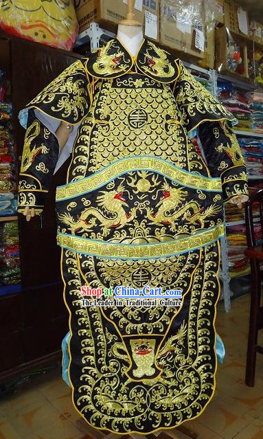 Chinese Stage Performance General Armor Costume Complete Set