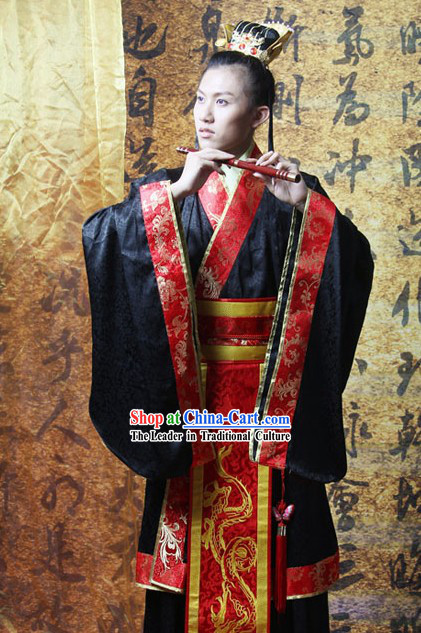 Ancient Chinese Prince Costume and Crown Complete Set