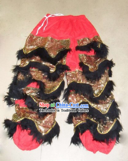 Black Long Wool Dragon Dancer and Lion Dancer Pants