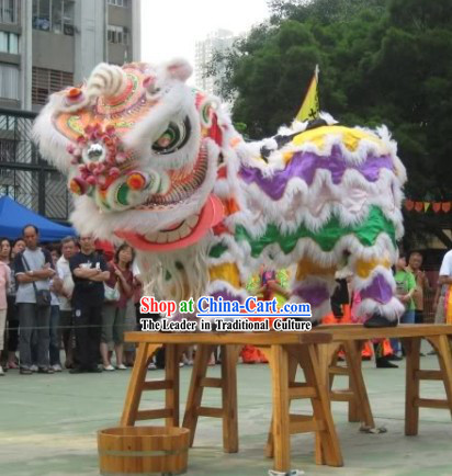 Happy New Year Chinese Classical FUT SAN Rainbow Lion Dance Costumes