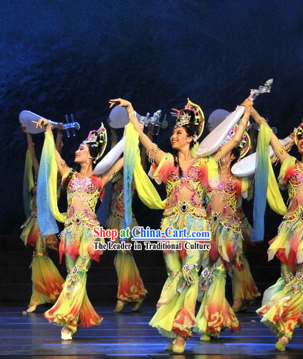Ancient Fei Tian Lute Palace Dance Costume Complete Set