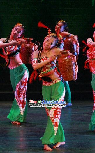 Chinese Folk Dancing Bellyband Costume Set