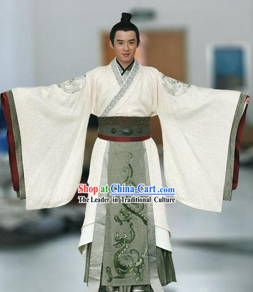 Ancient Chinese Han Dynasty Prince Dragon Robe Set