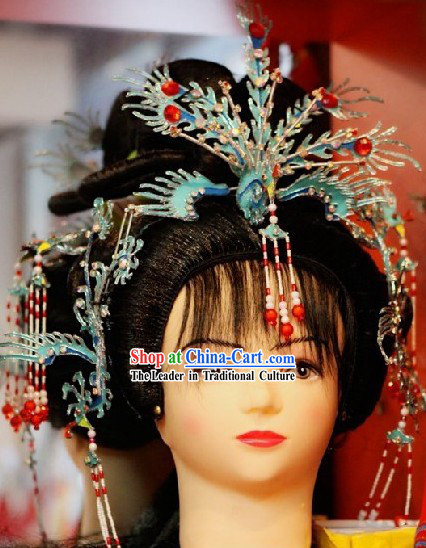 Chinese Classical Tang Dynasty Hair Decoration and Wig for Women