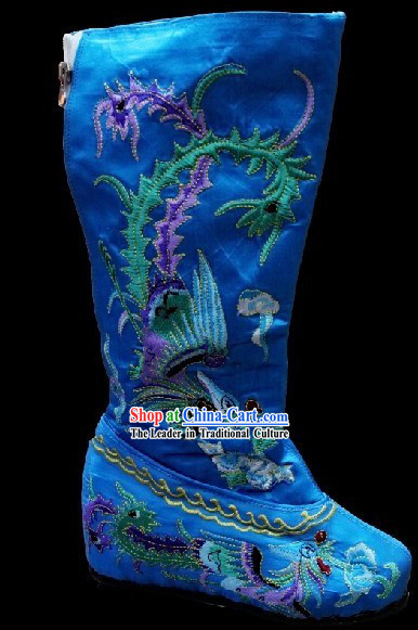 Chinese Traditional Handmade Long Boots for Women