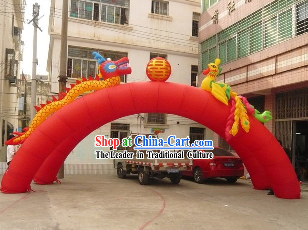 Large Inflatable Dragon and Phoenix Arch