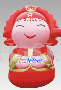 Traditional Large Chinese Inflatable Cartoon Bride Doll