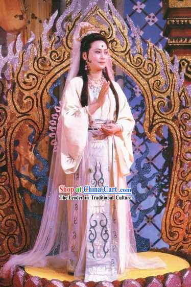 Ancient Chinese Guan Yin Costumes Complete Set