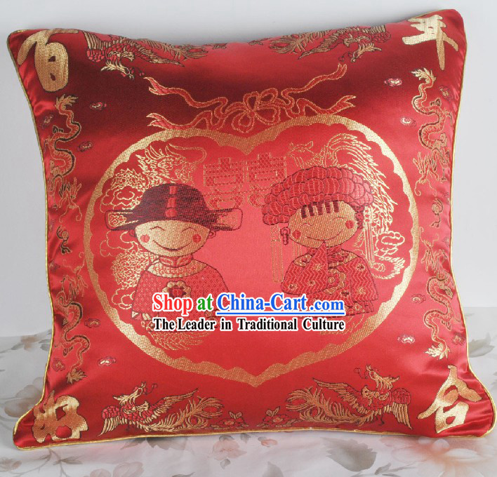 Traditional Chinese Wedding Silk Cushion