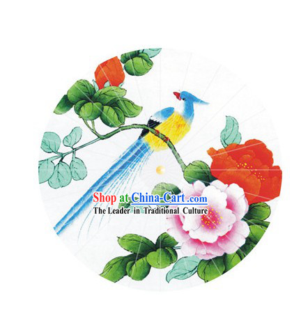 Chinese Hand Made Bird Flower Paper Umbrellas