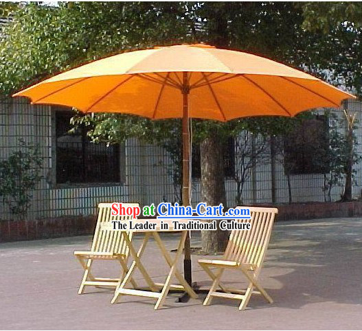 Three Meters Large Chinese Hand Made Patio Umbrella