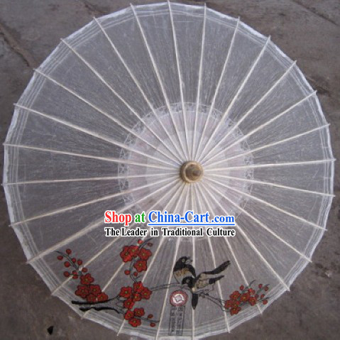 Chinese Hand Made Bird Flower Umbrella