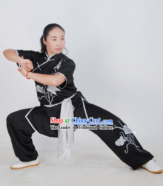 Chinese Silk Embroidered Tai Chi Dress Set