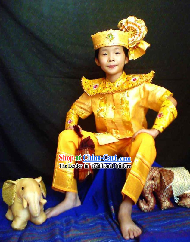 Traditional Thailand Prince Clothing for Children