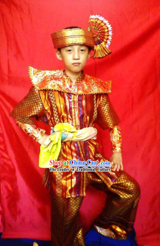 Traditional Thailand Prince Clothing for Children