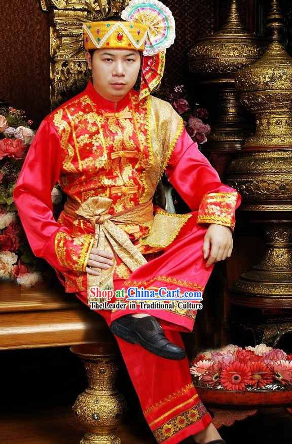 Traditional Thailand Wedding Dress for Bridegroom