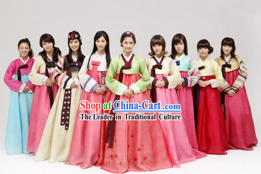 Ancient Korean Hanbok Nine Sets for Women