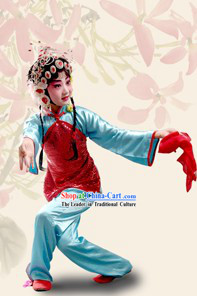 Chinese Beijing Opera Costumes and Headpieces for Children