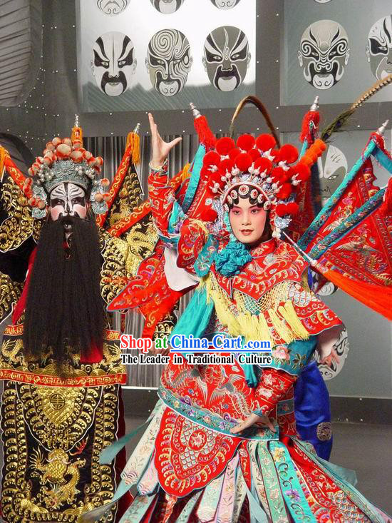 Peking Opera Performance Costumes 2 Sets for Men and Women