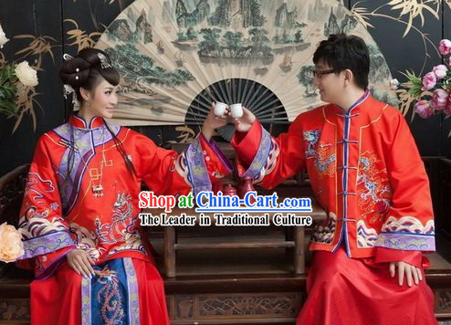 Made to Order China Traditional Wedding Costumes 2 Sets
