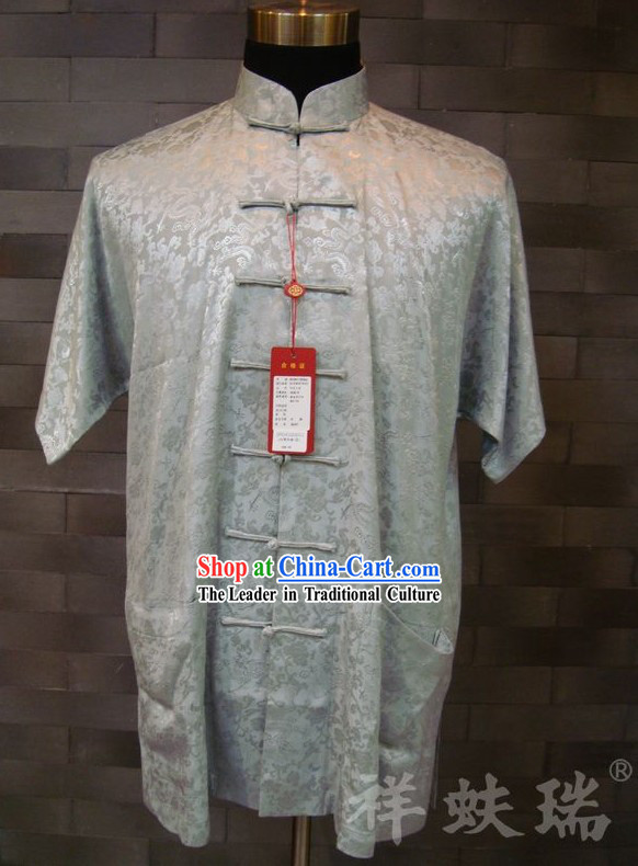 Rui Fu Xiang Traditional Chinese Silk Dragon Shirt for Men