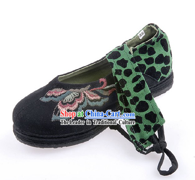 Traditional Chinese Handmade Butterfly Cloth Shoes