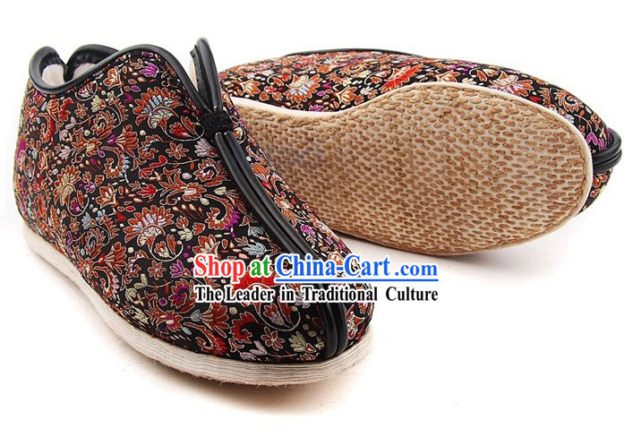Chinese Handmade Bu Ying Zhai Winter Cotton Shoes