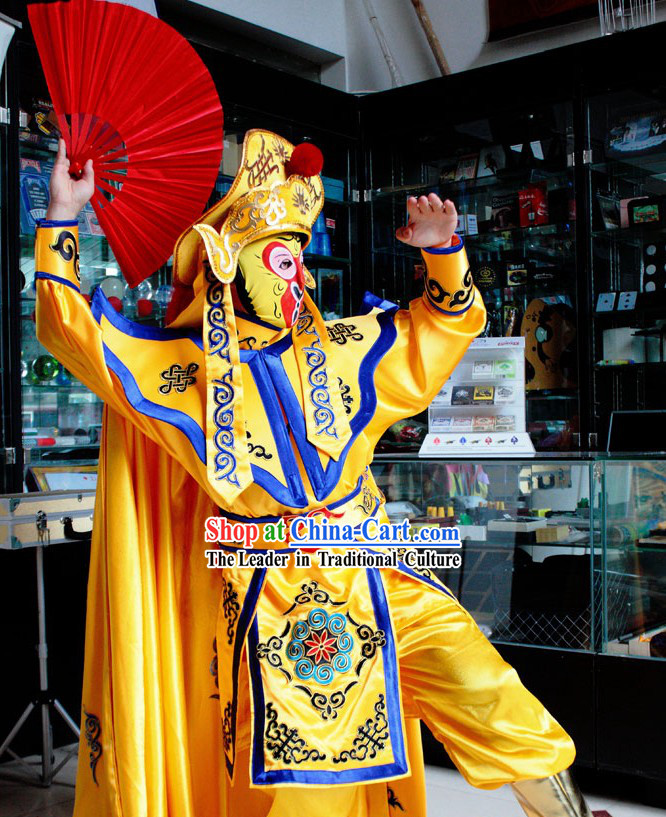 Monkey King Bian Lian Face Changing Costumes Hat Eight Masks Music CD and Teaching DVD Ccomplete Set