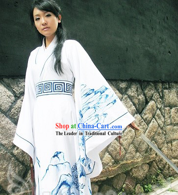 Ancient Chinese Swordsman Hanfu Clothing Complete Set for Men