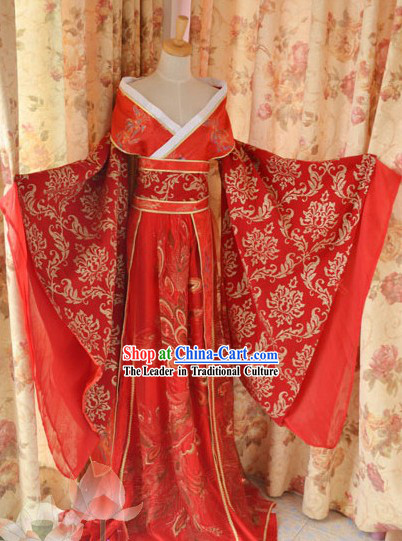 Ancient Chinese Phoenix Wedding Dress for Bride