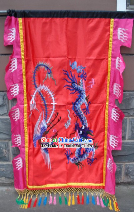 Traditional Chinese Dragon and Phoenix Flag