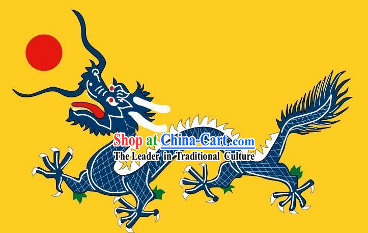 Custom Made Qing Dyansty Manchu Triangle Dragon Flag