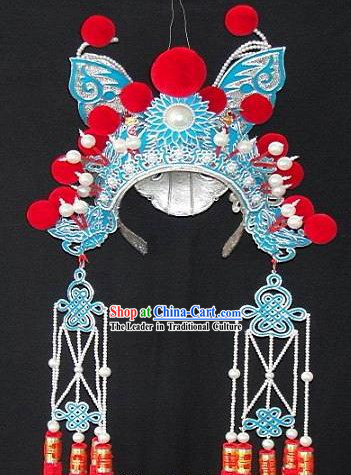Traditional Chinese Beijing Opera Butterfly Cap