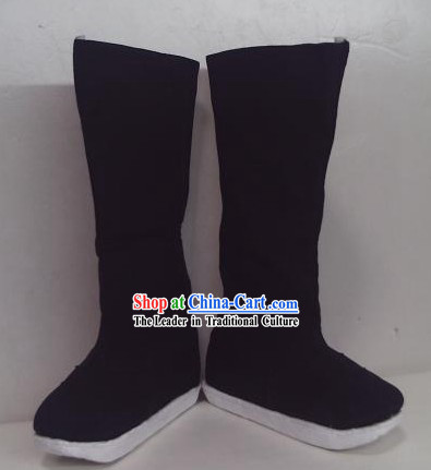 Chinese Black Hanfu Shoes Boots