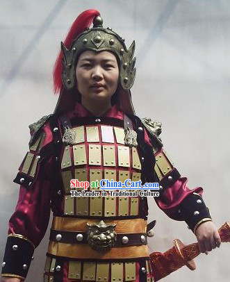 Ancient Chinese General Armor Costumes Full Set