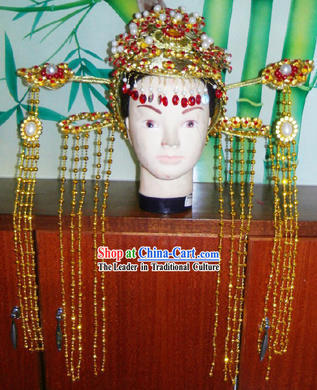 Chinese Traditional Bride Wedding Hat