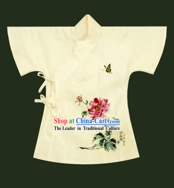 Hand Painted Ban Bi Han Chinese Blouse Clothing