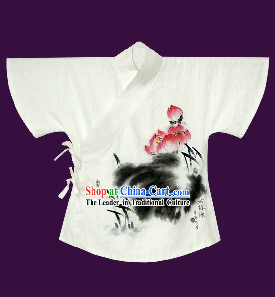 Hand Painted Ban Bi Han Chinese Blouse Clothing