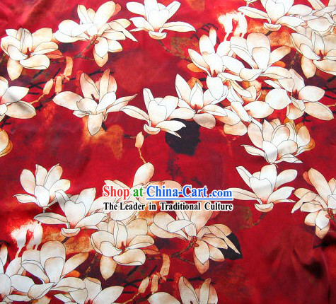 Chinese 100_ Silk Flower Fabric