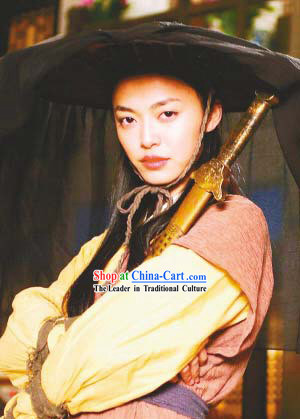 Ancient Chinese Swordswoman Costumes and Hat