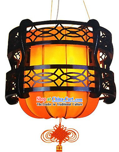 Traditional Chinese Parchment Wooden Lantern