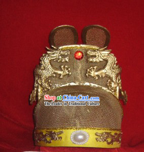 Chinese Ming Dynasty Emperor Dragon Crown Hat