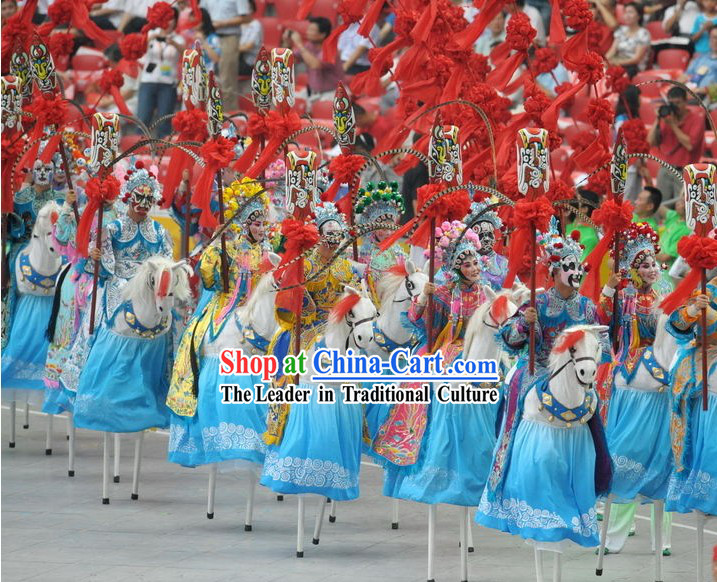 Beijing Olympic Games Opening Ceremony Stilt Dance Costumes Complete Set