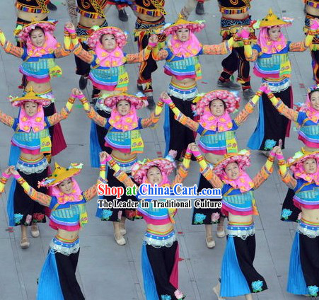 Beijing Olympic Games Opening Ceremony Huian Women Dance Costumes Complete Set